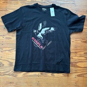 NEW MEN'S STAPLE PIGEON LOGO BLACK TEE SHIRT SIZE XXL